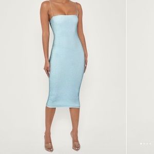 Meshki Shimmer Baby Blue Dress